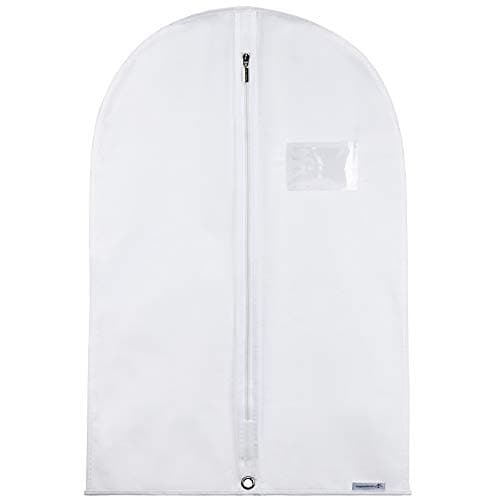 Hangerworld 1 x Breathable Garment Bag/Garment Cover Non-woven Fabric - Size 30" x 18" (76cm x 46cm) - White - Ideal for Baby and Toddler Clothing (Pack of 2) — view 2