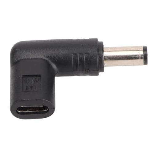 Purokise USB C to DC Adapter, 5.5x2.1mm 100W PD 90 Degree Angled Connector