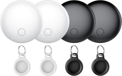Air Tracker Tag-4 Pack, Item Finder Works with Apple Find My App (iOS Only), Luggage Tracker for Keys, Bags, Wallets, Replaceable Batteries,100dB Loud Beep,IP67 Waterproof