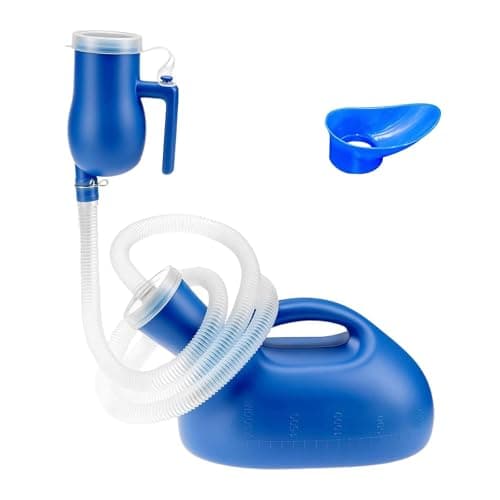 2 Litre Portable Urinal Bottles, 1.5M Hose Urine Collection Solution