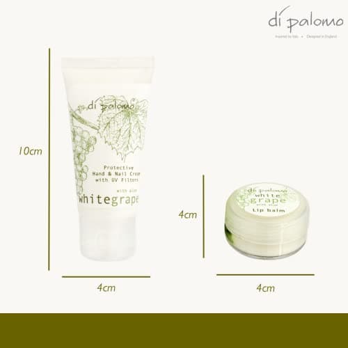 Di Palomo White Grape & Aloe Handbag Essentials Kit. Hand Cream & Lip Balm. Makeup Bag & Travel Essentials Kit. Skin Care Essentials Gifts for Her. Moisturising Gifts for Women. — view 6