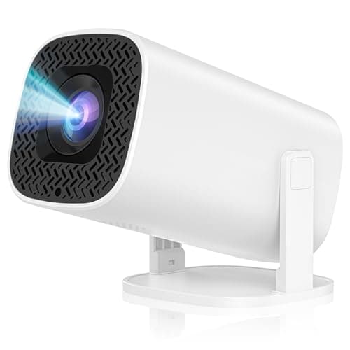 Mini Projector with WiFi and Bluetooth,4K 1080P Smart Portable Projector,Auto Focus & Keystone 180° Rotatable,Home Movie Video Projector for Bedroom Outdoor Compatible with Smartphone Laptop HDMI