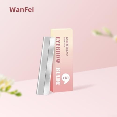 Eyebrow Trimmer 10 Pack Stainless Steel Wavy Shaper for Precise Grooming - Safe Grid Design Face Shaver Tool Silver 14cm — view 4