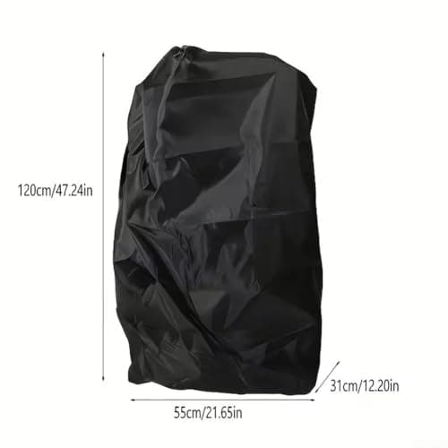 Crabop Extra Large Stroller Bag for Double Pushchairs - Waterproof Gate Check Travel Backpack with Padded Straps & ID Window - Heavy Duty Nylon Pram Cover for Airplane — view 2