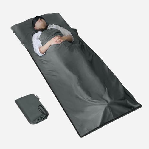 MYCARBON Travel Sleeping Bag Liner 100% Cotton, 220 x 95cm, Zipper type
