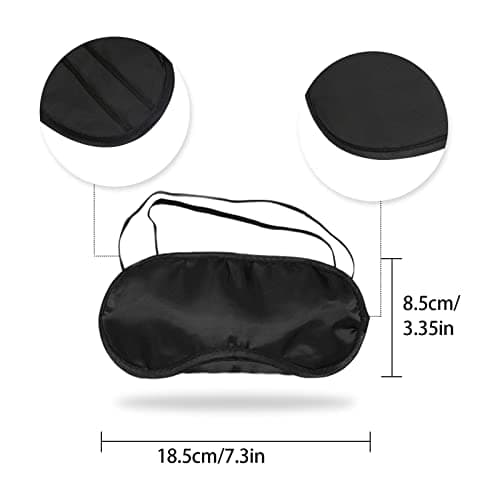 TSHAOUN 20 Pack Cotton Sleep Mask, Eye Mask,Light-Blackout Sleeping Mask,Blindfold Eye Mask for Sleep Game Travel with Nose Pad,Ultra Soft & Comfortable Eye Blinder (20 PCS) — view 2
