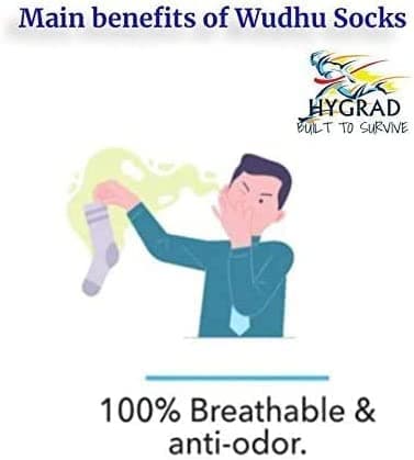 HYGRAD® 100% Waterproof Outdoor Socks Insulated Thermal Winter Socks For Outdoor Activity And Sharia Compliant Wudhu Socks, Wipe Over Ablution Socks (as8, alpha, l, x_l, regular, regular) — view 4