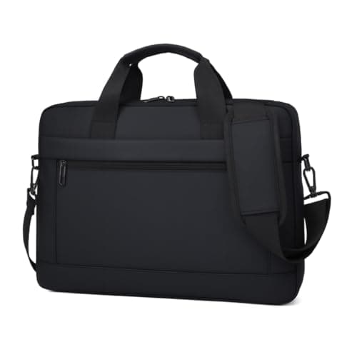 Shockproof PU Laptop Briefcase, Black, 15-16 Inch, Shoulder Bag, Wear-Resistant, 10 Pack Set