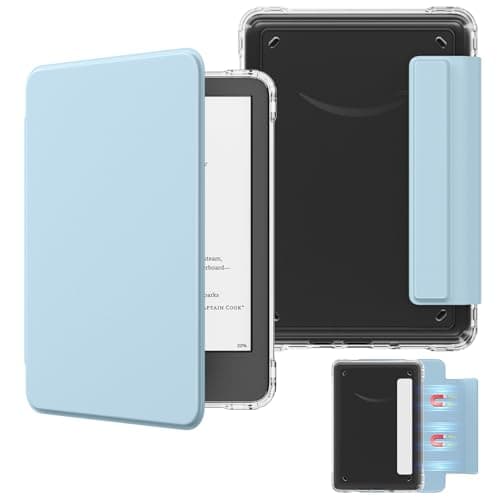 MoKo Detachable Magnetic Case for 6" Kindle 11th 2024/2022, Sky Blue
