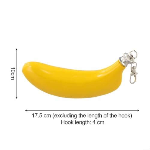 Zeroupshop Banana Shaped Hip Flask 5Oz 304 Stainless Steel Fruit Wine Pot With Funnel For Camping Hiking Fishing Outdoor Travel Yellow(yellow) — view 2