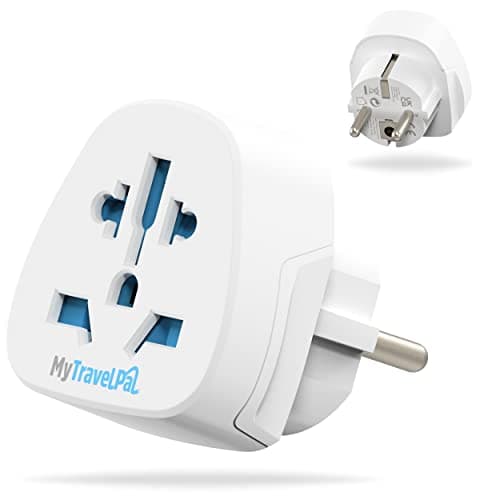 MyTravelPal World to EU Travel Adapter (2 Pack) | UK Safety Standards