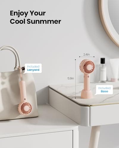 gaiatop Mini Portable Fan, Small Personal Handheld Fan,Rechargeable — view 2