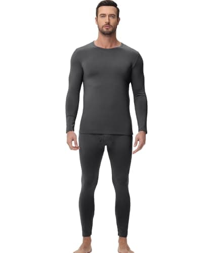 wirarpa Men's Thermal Underwear Set Long Johns Top & Bottom Navy 3XL