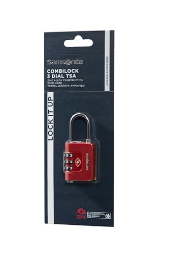 Samsonite TA Revolution - TSA Combination Lock with 3-Digit Code, Secure Luggage Lock for suitcases & Bags, Suitcase Lock, Red — view 3