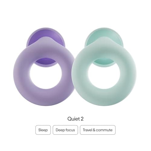 Loop Earplugs Quiet Bundle (2-Pack | Flexible Reusable Ear Plugs for Sleep, Focus, Travel & Noise Sensitivity | Comfy Adjustable Fit | 24 dB Noise Reduction — view 2