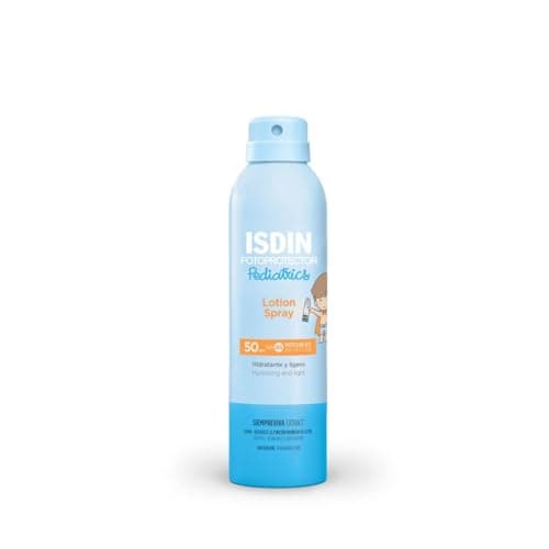 ISDIN Fotoprotector Pediatrics Lotion Spray SPF 50 - Hydrating Sunscreen for Kids - Moisturising & Fast Absorbing - Water Resistant, For Sensitive Skin, 250ml
