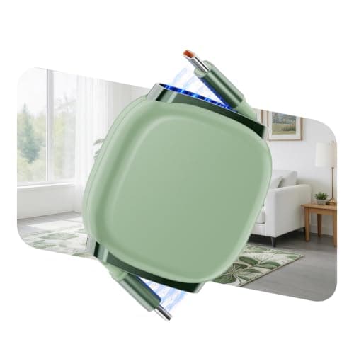 VisionSync 240W Retractable USB C Cable,3.3FT,Tea Green