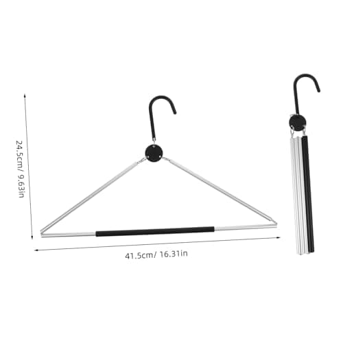 Folding Hangers Portable Travel Hangers in Silver Aluminium Wire — view 2