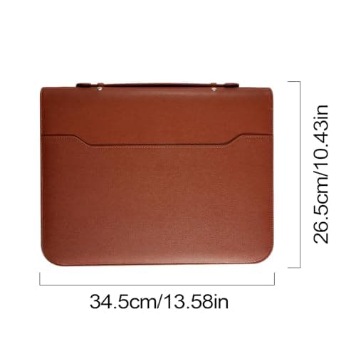 Expanding File Folder Organizer A4 Receipt Holder File Binder PU Leather — view 5