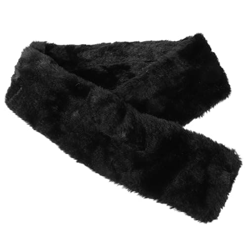 VALICLUD Faux Scarf Keeps You Warm and Resistant to Smoke Luxury Black Blending Fabric Material Charming Winter Accessory for Women for Travel and Office Use