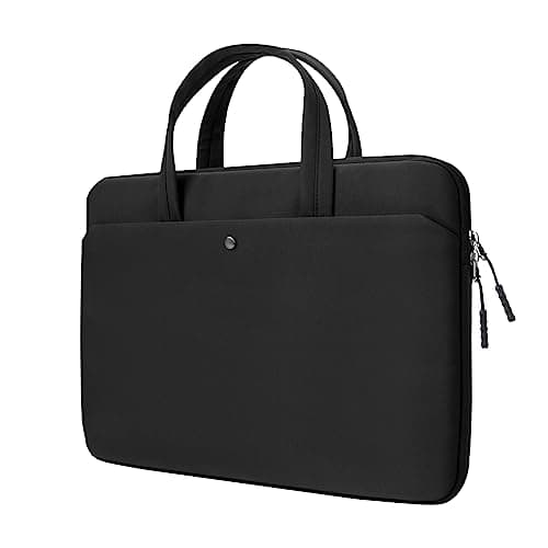 jooeer 13 Inch Laptop Sleeve Case Compatible with MacBook Air Pro M2 M1 13" Chromebook Notebook 13.3", Protective Waterproof Computer Carrying Bag Slim Padded Cover with Handle Pocket, Black