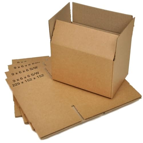 BAG-IT 25x Single Wall Cardboard Packing Boxes 9"x6"x6" (229x152x152mm) Small Parcel Shipping Mailing Postal Gift Cube Postal Shipping Box Mailing Cartons Shipping boxes