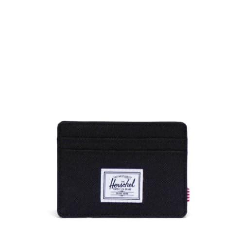 Herschel Ecosystem 600D Recycled Polyester Unisex Wallet - Black, RFID Protected