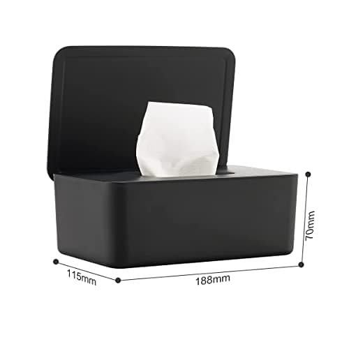 Wet Wipes Dispenser Box, Toilet Wipes Dispenser Box, Dustproof Tissue Storage Box, Baby Water Wipes Dispenser Holder Keep Wipes Fresh with Lid Seal Reusable Wipes Box for Home Office Desk — view 6