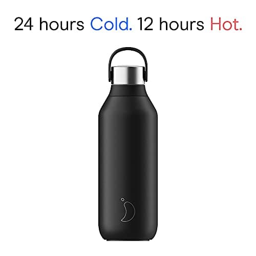 Chilly's Series 2 Stainless Steel Water Bottle - Abyss Black, 500ml — view 4