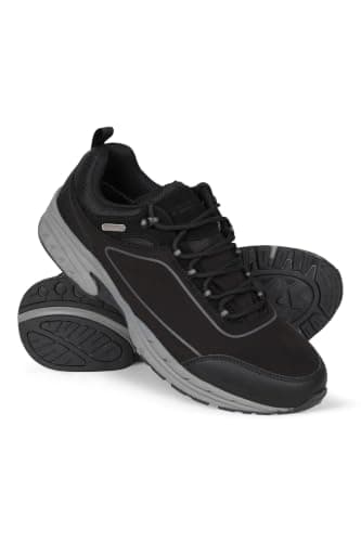 Mountain Warehouse Ramble Softshell Mens Waterproof Shoes - IsoDry Sneakers with High Traction Outsole & EVA Cushioning - All Season Walking, Hiking, Outdoors & Trekking Charcoal 9
