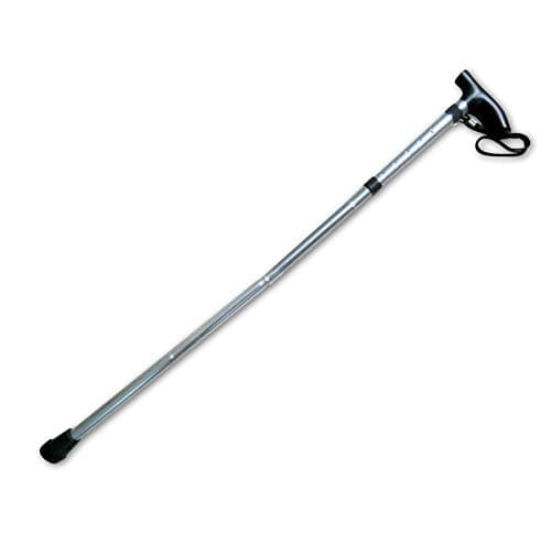 Life Healthcare Folding Walking Stick, Adjustable Aluminium Cane, Silver — view 5