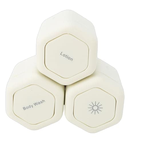 Denash 3 Pcs Magnetic Travel Capsules, 40ml Capacity