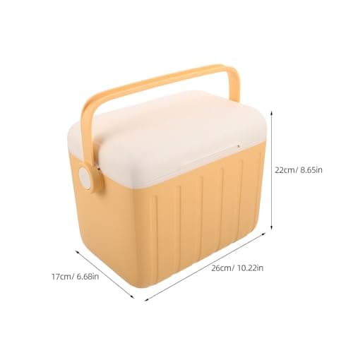 Portable Small Insulated Cooler Box 6l Foam Yellow for Road Trips — view 2