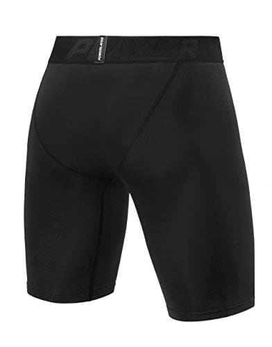 PowerLayer Men's Compression Base Layer Shorts Thermal Shorts Underwear - Black Stealth, S — view 2