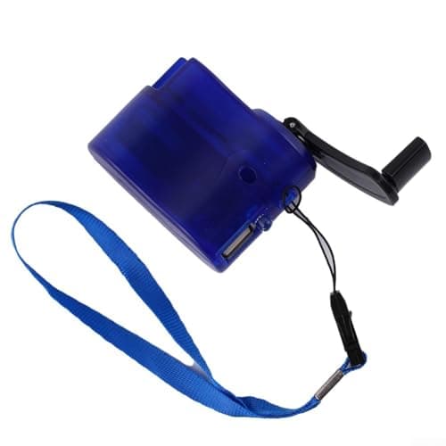 Phone Charger, Portable Hand Crank Charger, Portable Mobile Phone Charger, USB Port Charger Power Bank, For Outdoor Hiking Camping Manual Power Supply(Blue) — view 5