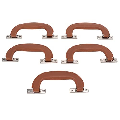 Karlak Suitcase Handle, Vintage Style, Easy Pull Design (Brown Red) — view 2