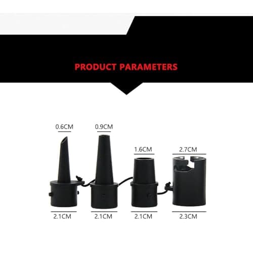 3Pcs Air Pump Nozzle Set, Nylon Leak Proof Replacement Tips for Air Mattress & Swimming Pool Float, Quick Release Universal Adapters — view 2
