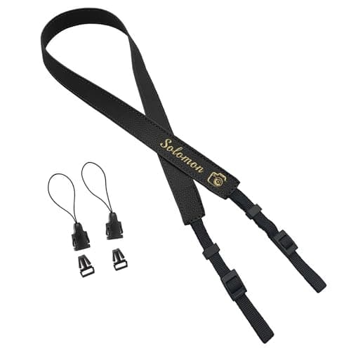 EDSG Personalised Camera Strap Leather Camera Belt Photographers Gift for Him Her Adjustable Camera Strap for Women Men Travel/Vlogging (Style-3) — view 4