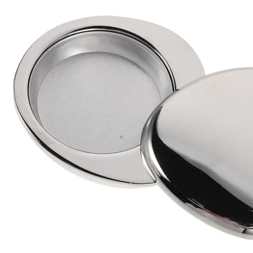 HOMOCONO Solid Perfume Travel Case with Rotation Lid, Aluminium Alloy Shell Shape Cosmetic Jar, 3g Balm Capacity, Lightweight Durability, Airtight Seal for Daily Commutes and Vanity Setups, — view 3