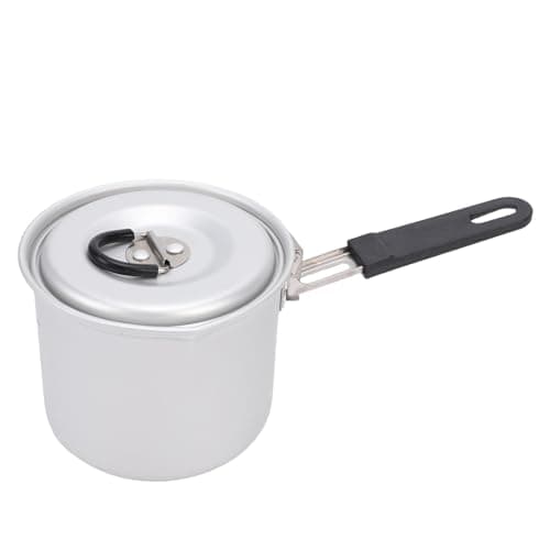 Kikumi Folding Camping Pot 770ml Lightweight Aluminum Cookware with Lid — view 2