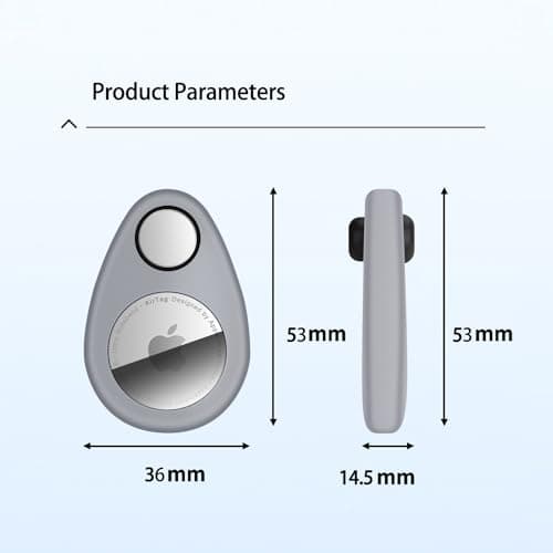 Lulaven for Airtag Holder for Kids Hidden 2 Pack GPS Tracker Case, Anti-Removal for Airtag Silicone Case with Pins, Suitable for Children, Elderly, Pets, Backpack, Luggage(Grey, Pink) — view 4