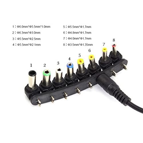 YUKERMARB 80W Car Laptop Charger, Auto Laptop Adapter Vehicle Notebook Power Supply with Stabilized Output Adjustable Voltage 8 Tips for Laptops — view 5