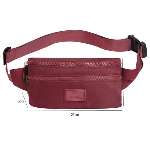 Bumbags Waist Fanny Pack Ladies Fashion Bum Bag with Adjustable Belt for Sport Hiking Girls Women (red) — view 4