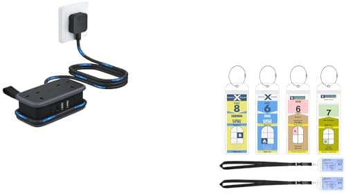 NTONPOWER Travel Extension Lead, Cruise Essentials Extension Lead with USB Slots, 1.2M Extension Cord with 2 Way Outlets 3 USB（1 Type C) for Cruise Travel Essential Hotel Home Office Camping