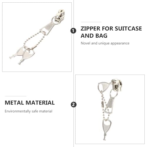 Coat Zipper Repair Kit 2pcs Metal Zipper Pulls Back to School Decor — view 3