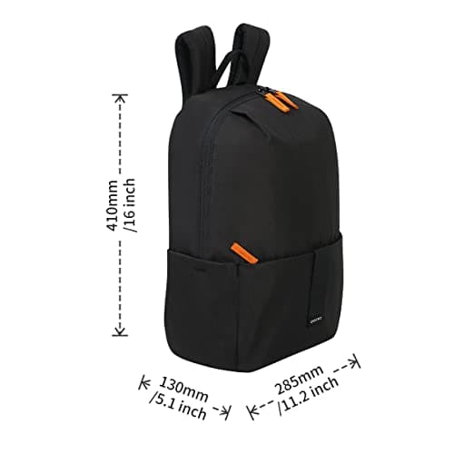 Eono Ultralight Casual Backpack for Men Women, 20L Basic Daypack Rucksack for School, Commuting, Travel, Hiking and Outdoor (Black) — view 2