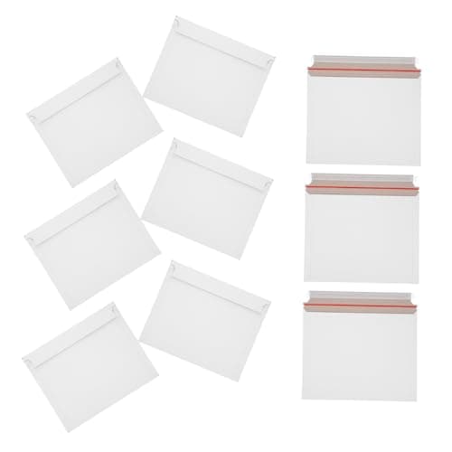 Angoily 20pcs Self Sealing Flat Rigid Mailers Paper Envelopes for Document Mailers Shipping Label Pouches for Office Folders and Small Business Packaging