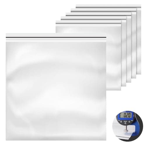 FOMGIIN Airport Security Liquids Bags, 6 Pack 20 x 20 cm Airline Approved Liquid Clear Plastic Bag for Hand Travel Luggage