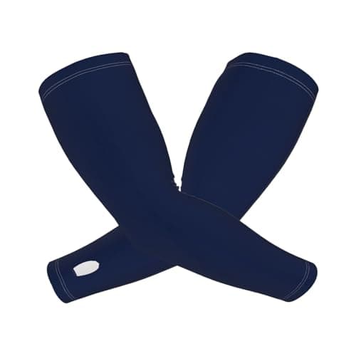 ZSUUGJ Navy Blue Uv Protection Cooling Arm Sleeves For Men & Women – Lightweight, Breathable Compression Arm Covers For Running, Cycling, Golf & Outdoor Activities — view 2