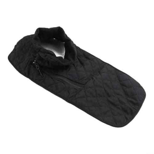 KiraKira Windproof Motorcycle Neck Warmer 40x36cm Zip Adjust(Black) — view 5